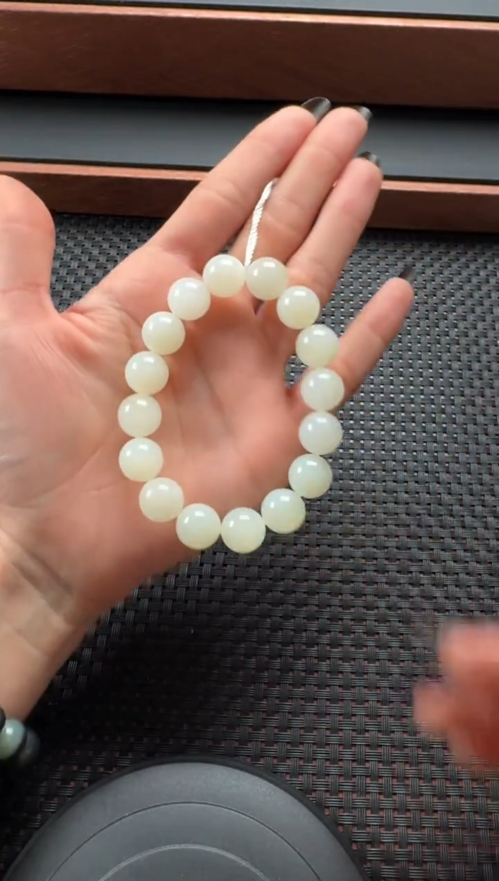 未镶嵌手串和田玉新疆和田玉金山白玉手串卡