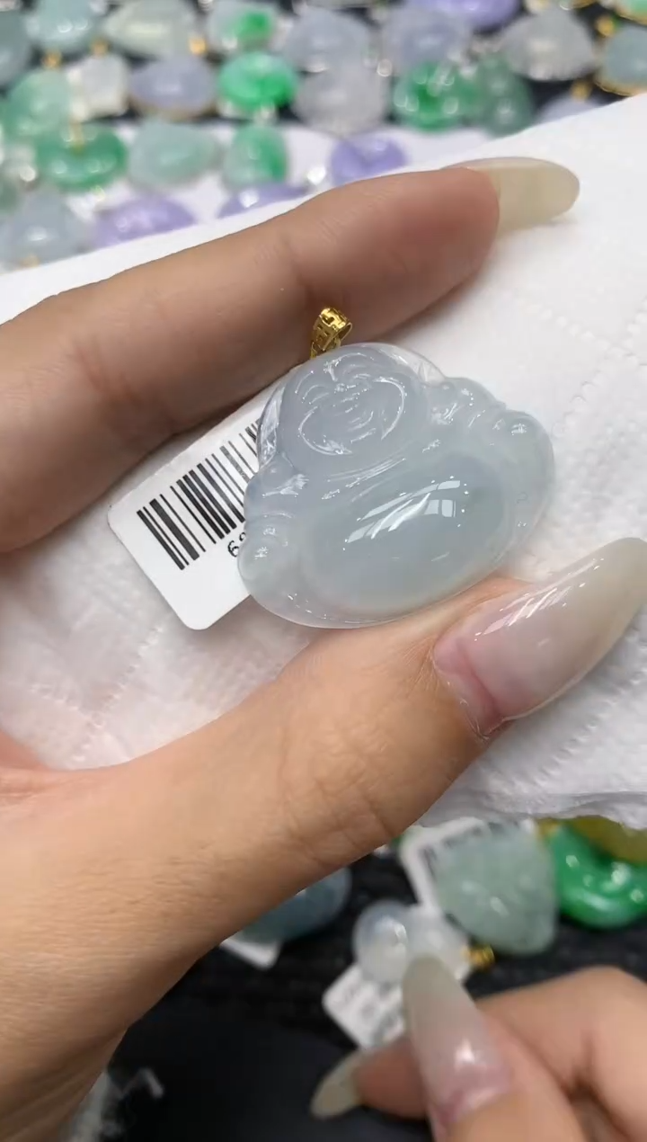 颈饰18K金镶嵌翡翠11111111111