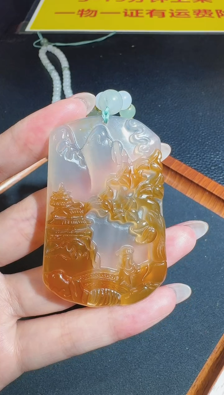 【闪购商品】玛瑙/玉髓吊坠未镶嵌发一件