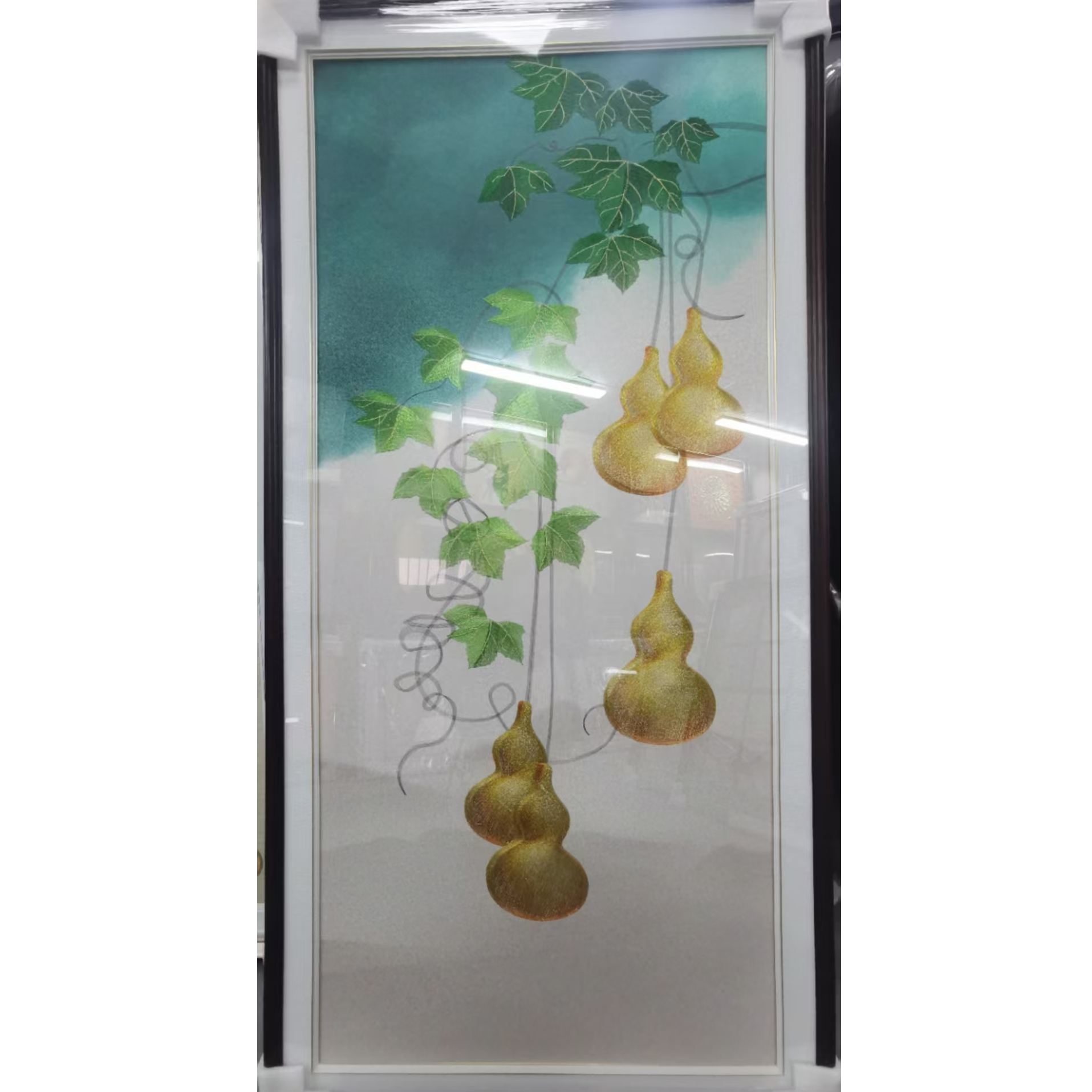 五福临门葫芦玄关装饰画织锦绣挂画