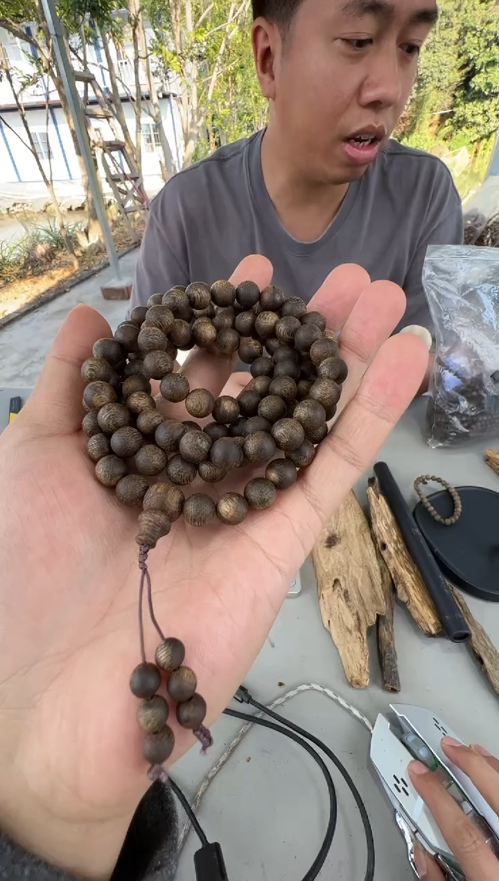 沉香手串金沙叶沉水08圆珠多圈40+多样性发一