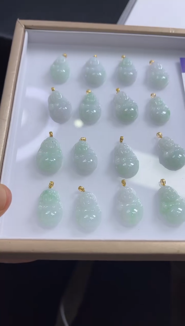 【闪购商品】翡翠颈饰18K金镶嵌L6多样性发一件/配绳子