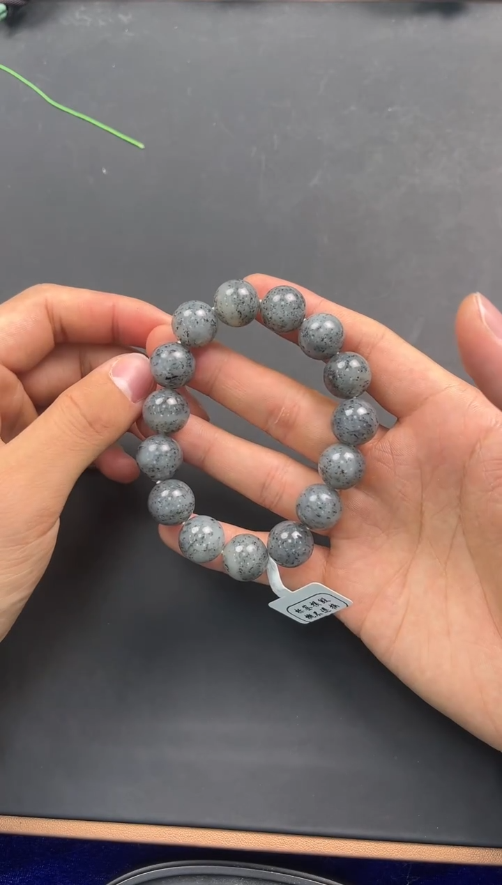 未镶嵌手串和田玉若羌青花手串卡14微色差