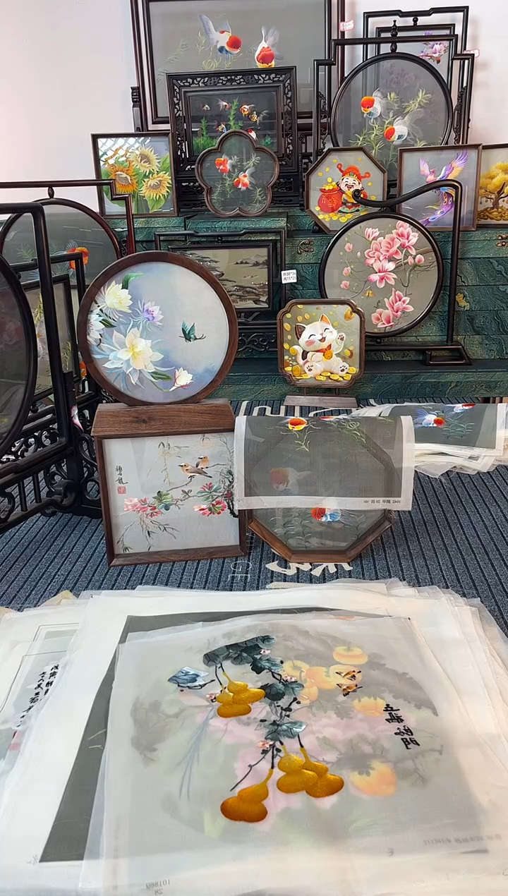 刺绣纯手工刺绣摆件