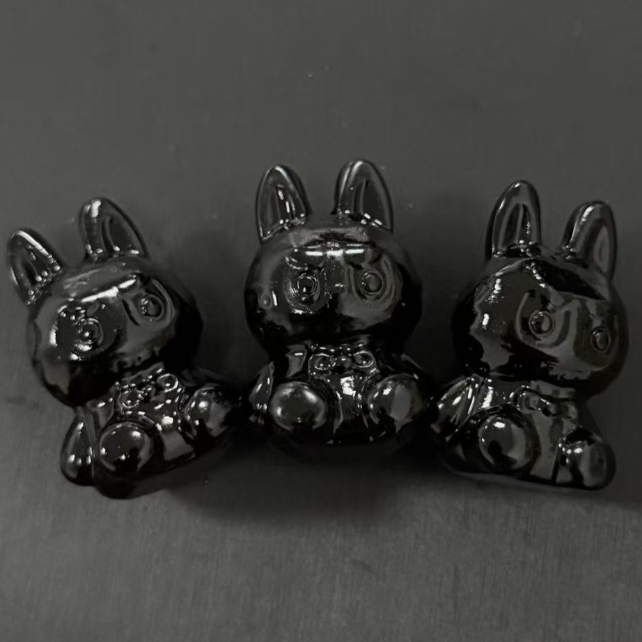 ZBG1042 黑曜石啦布布摆件（天然多样性发其一）