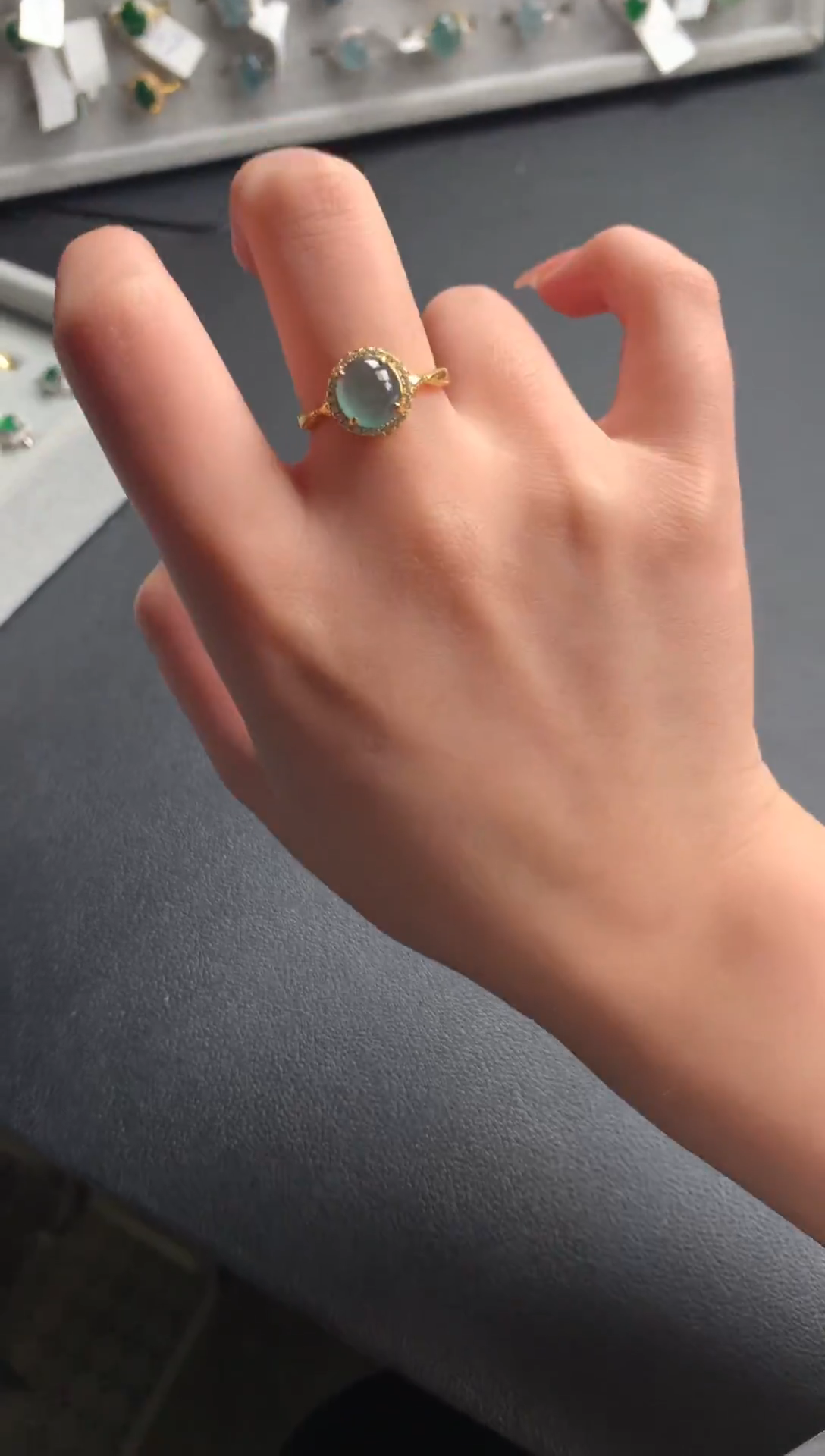 【闪购商品】翡翠戒指银S925镶嵌51241