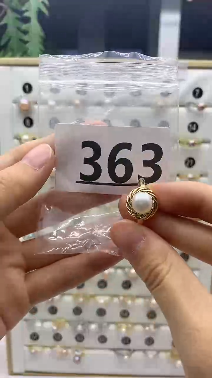 合金戒指淡水珍珠363