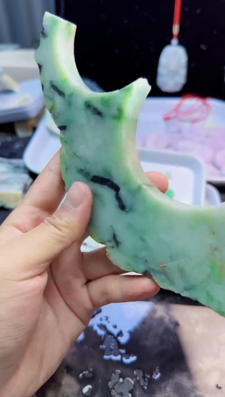 颈饰未镶嵌翡翠056天然A货翡翠