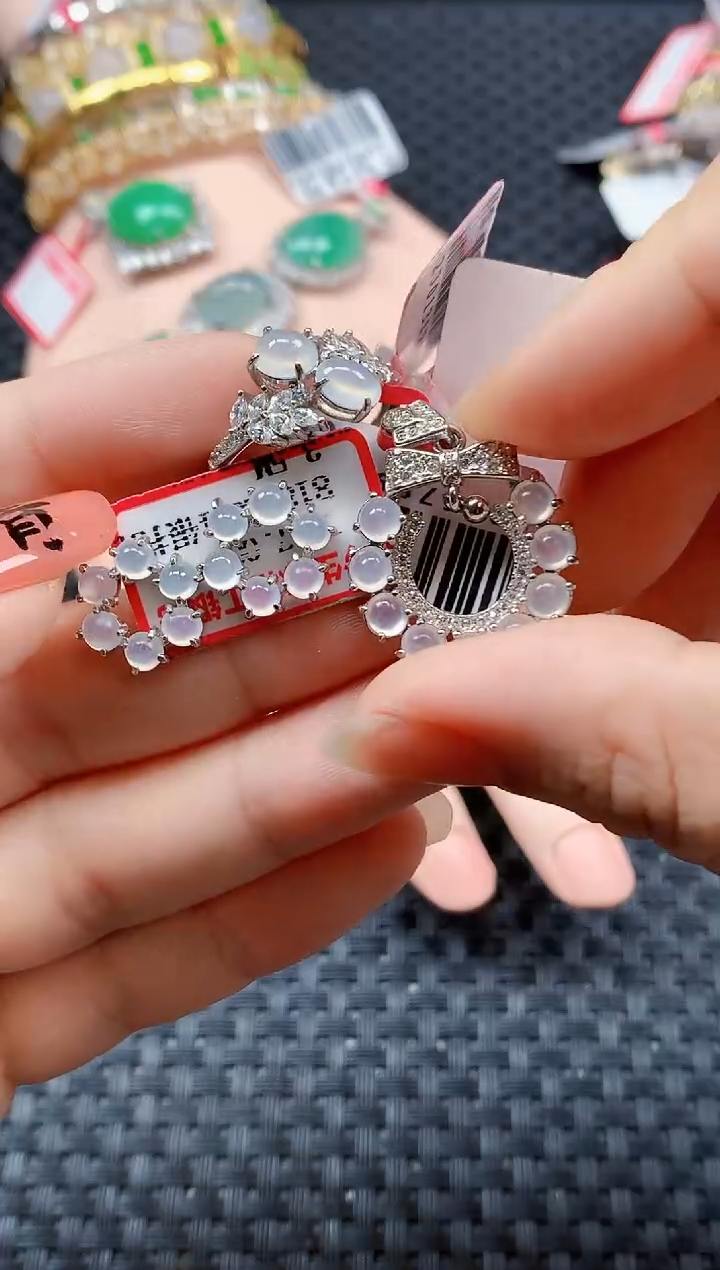 银S925镶嵌戒指翡翠天然A货缅甸翡翠