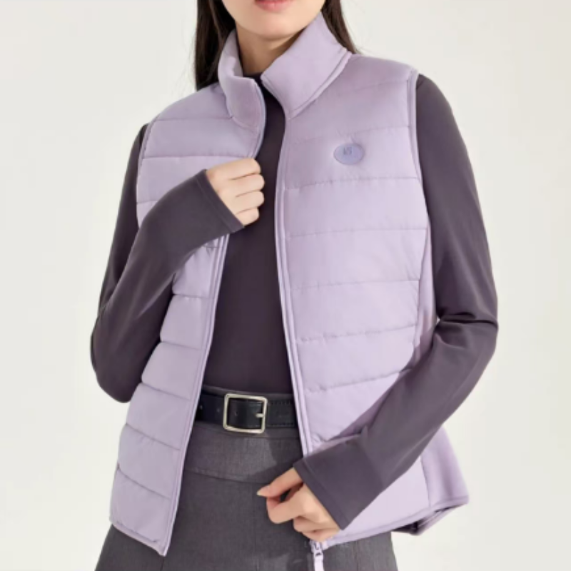 冬季情侣款蚕丝气绒立领柔软舒适外套马甲 8802