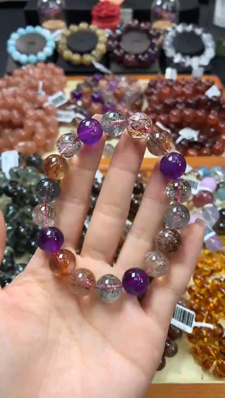 未镶嵌手链水晶12*