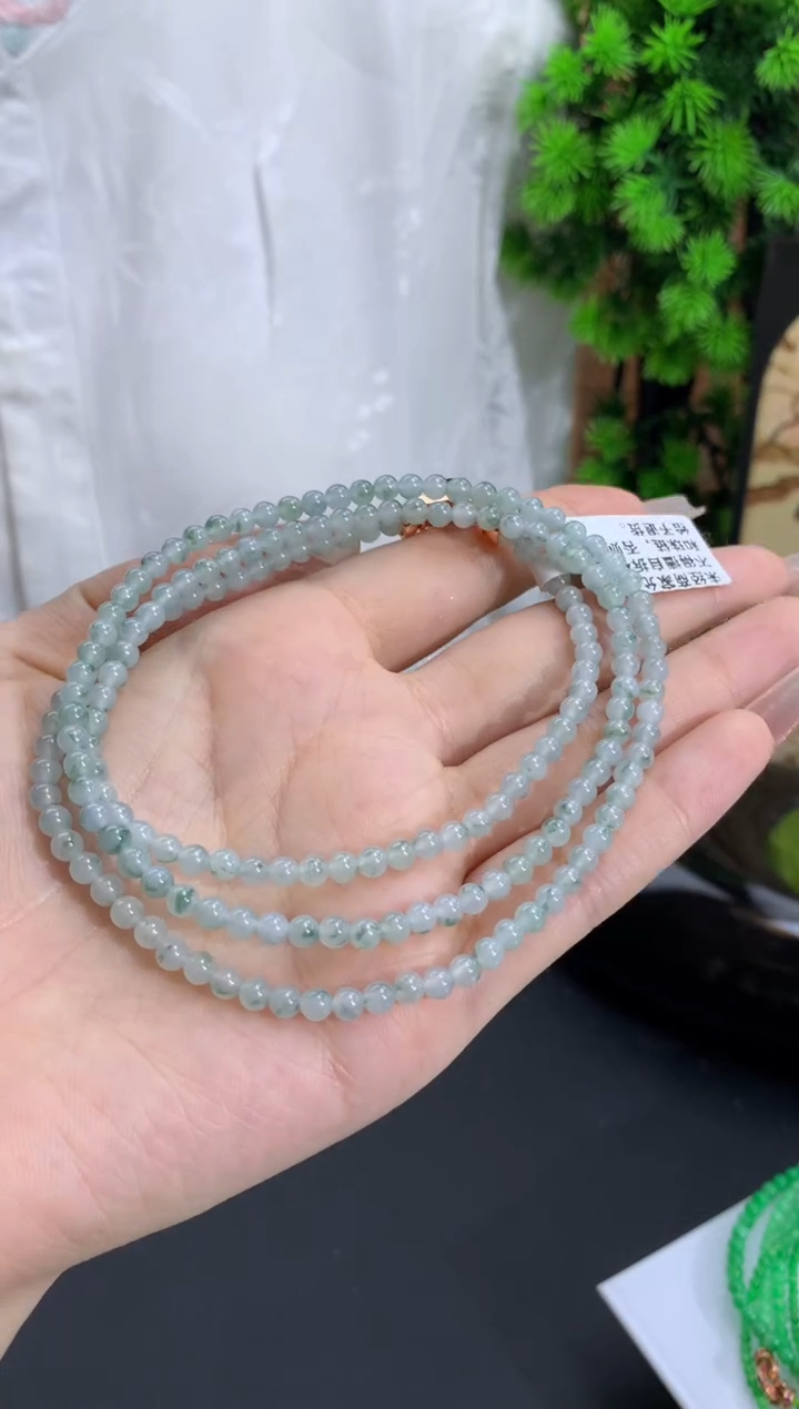 【闪购商品】翡翠手链未镶嵌卡3.9mm