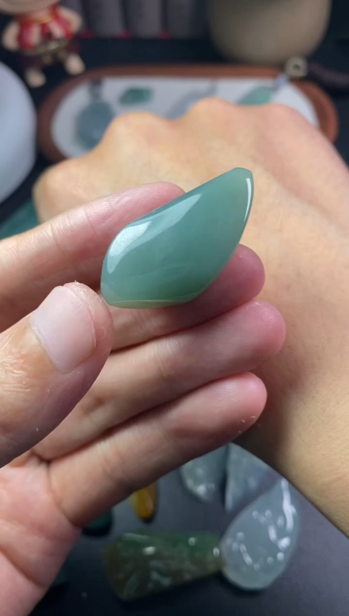 定制翡翠未镶嵌翡翠片料定制未镶嵌4.25-41