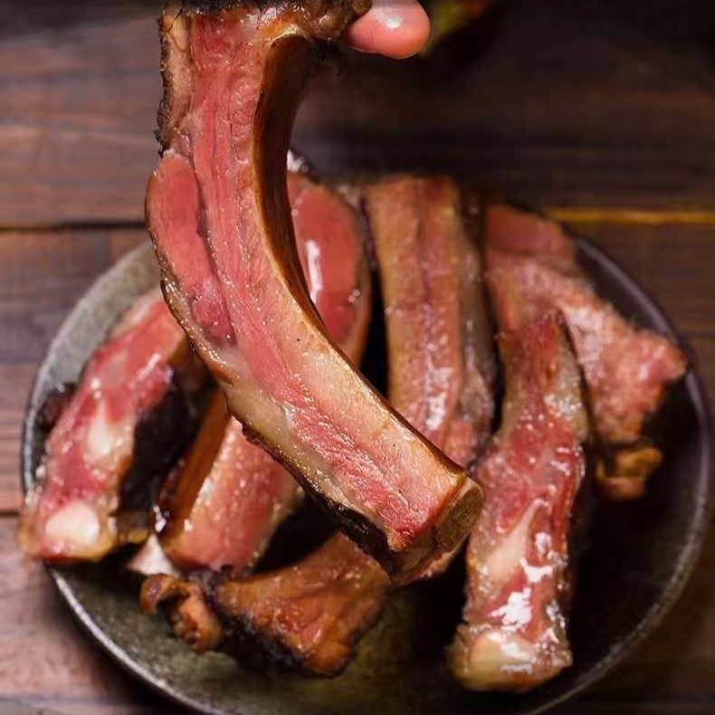 【柴火腊排骨】正宗农家传统烟熏腊肉1斤2斤装咸香湖南特产崀之味