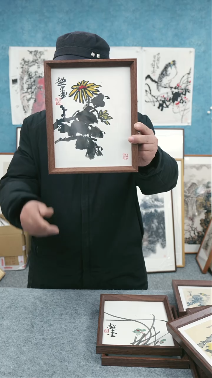 【闪购商品】国画10寸郑志超老师木质摆台