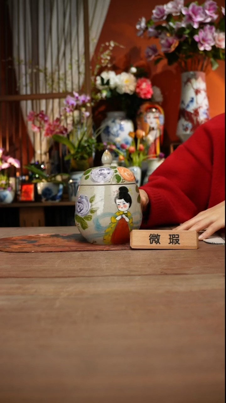 当代高温釉下彩手绘陶瓷餐具