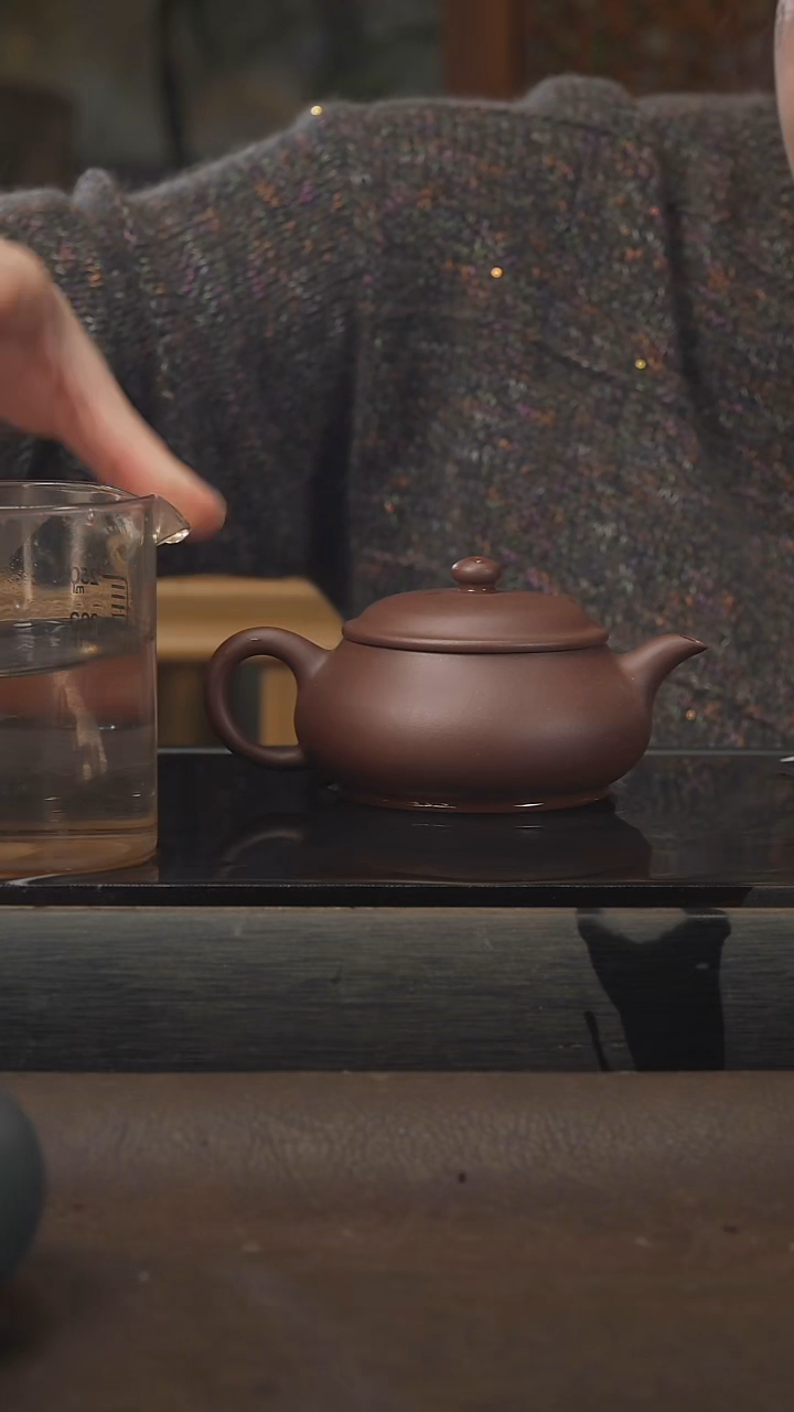 茶壶紫砂48明炉，特拼紫泥，180cc