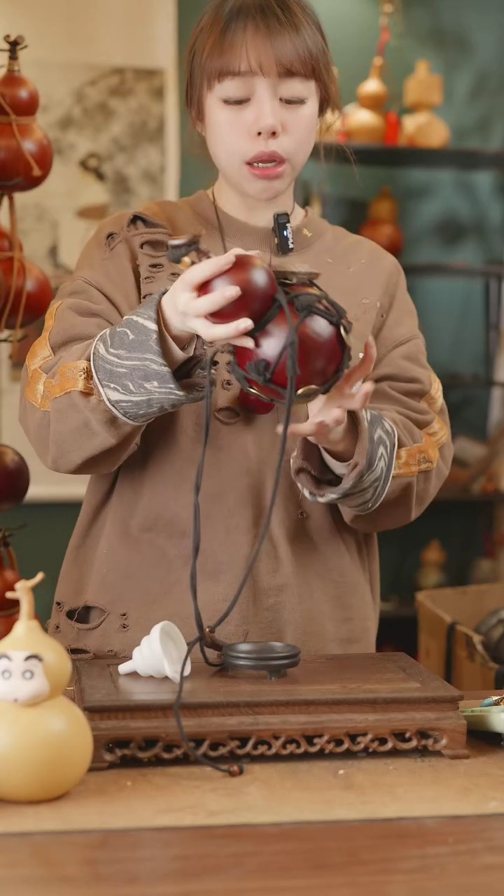 【闪购商品】180号精品天然大漆工艺防渗内胆酒葫芦~