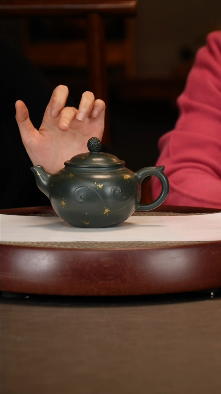 【闪购商品】紫砂茶壶绿泥如意