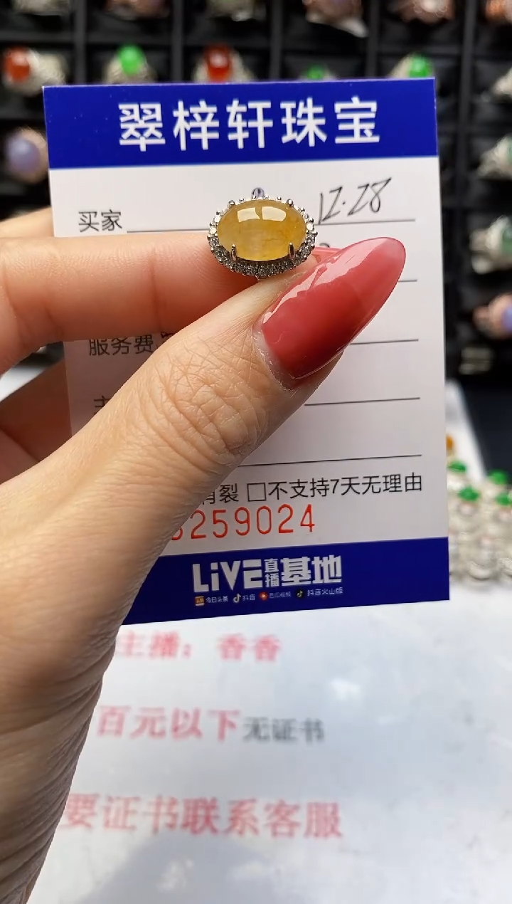 银S925镶嵌戒指翡翠9024