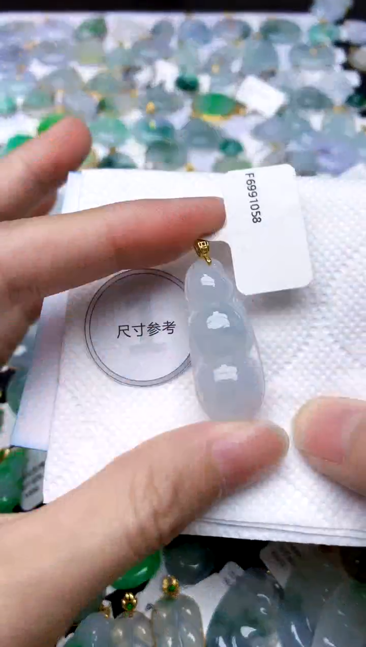 颈饰银S925镶嵌翡翠天然A货翡翠