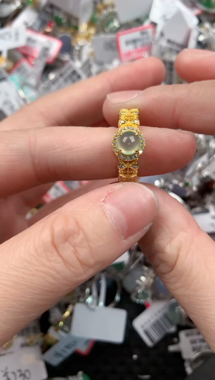 银S925镶嵌戒指翡翠12-12-12     7