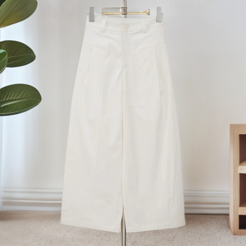 夏季百搭高腰显瘦直筒宽松松紧腰休闲裤