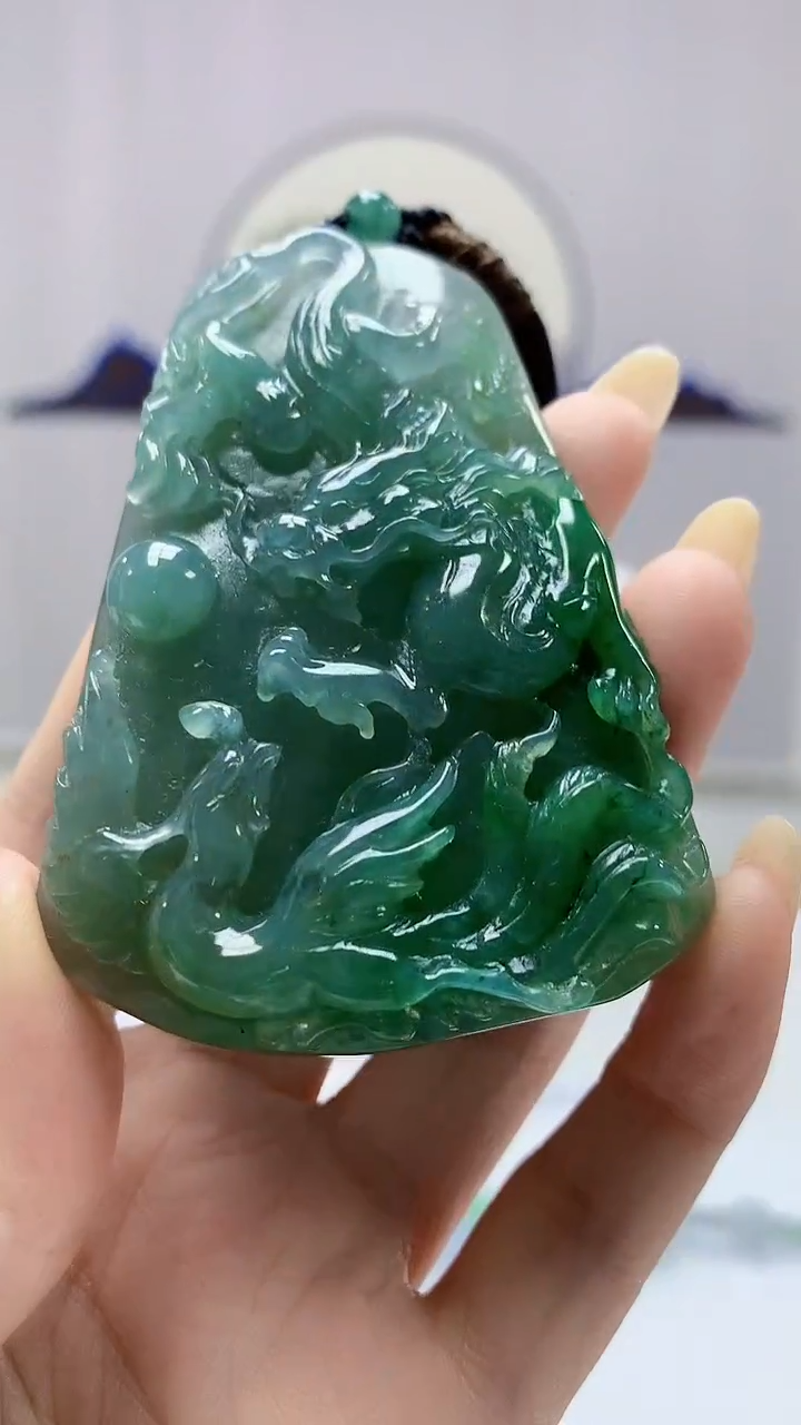 【闪购商品】定制翡翠未镶嵌4902DD-毛货挂件100