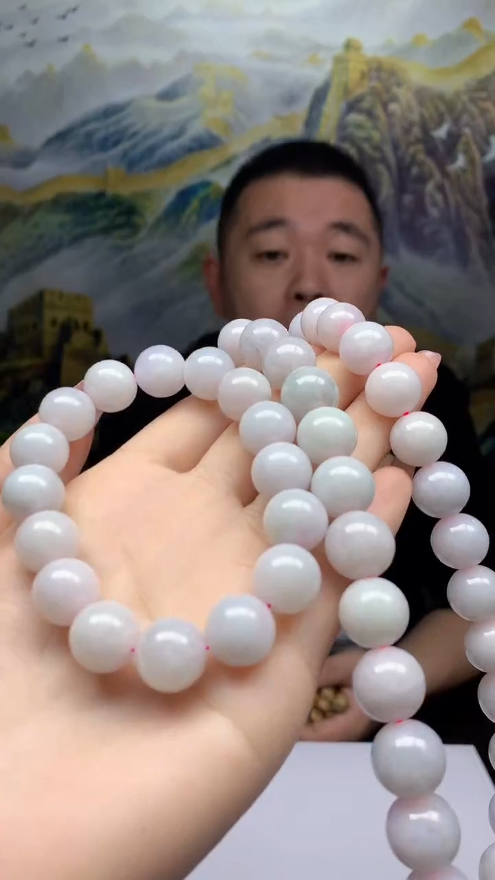 【闪购商品】定制翡翠未镶嵌1064ry-毛货珠链66