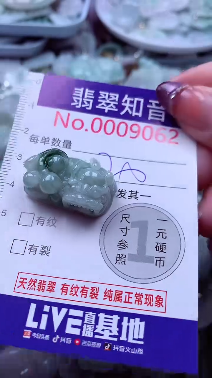 翡翠未镶嵌吊坠(不含链)9062