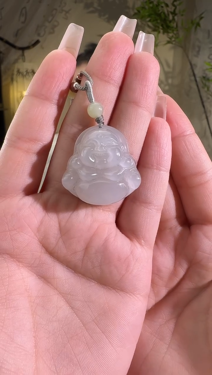 【闪购商品】和田玉未镶嵌颈饰冰烟紫佛公