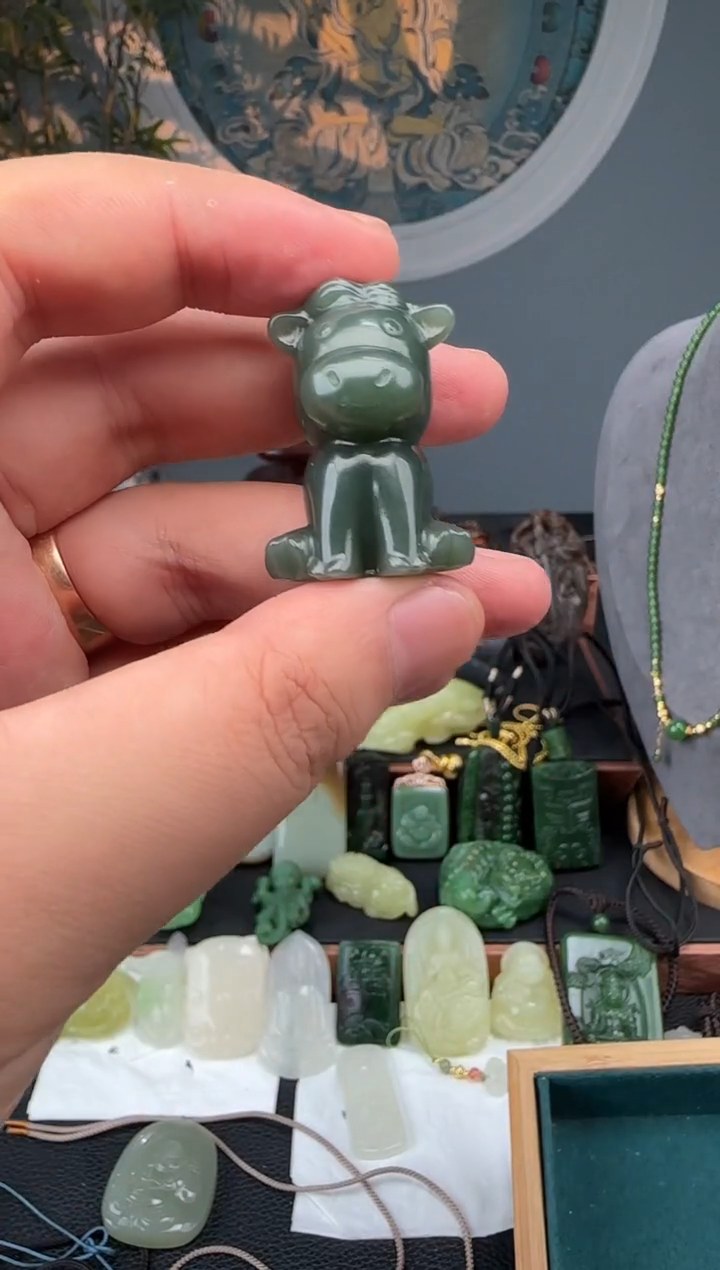 和田玉未镶嵌挂件和田玉