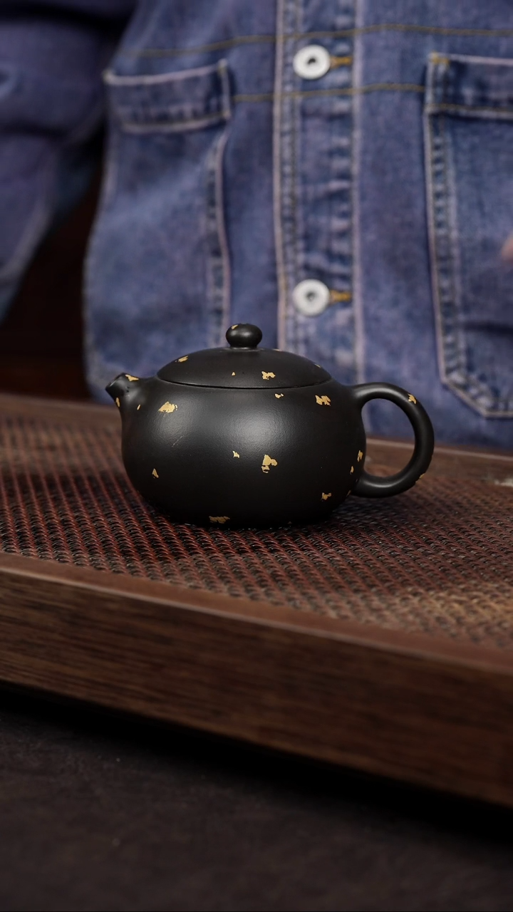 【闪购商品】紫砂茶壶黑料洒金西施