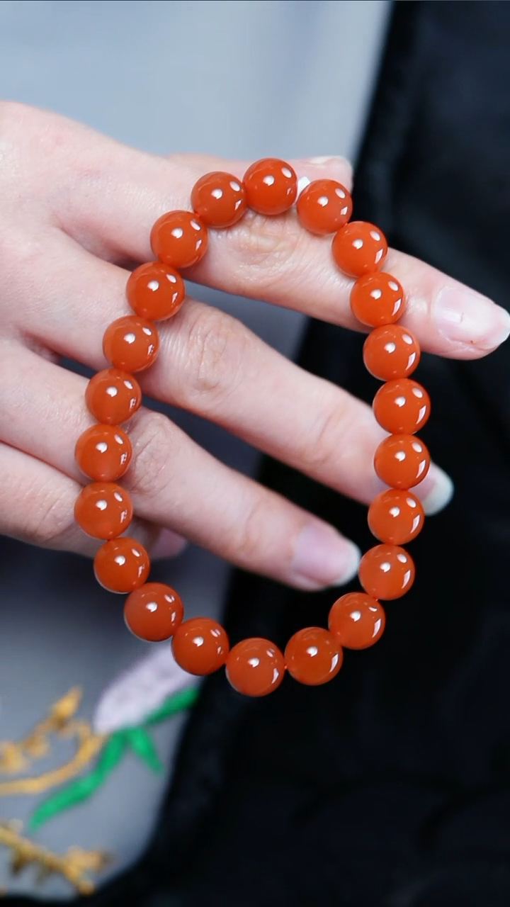 【闪购商品】南红玛瑙手串未镶嵌保山@@SCBS单-9m高光手工
