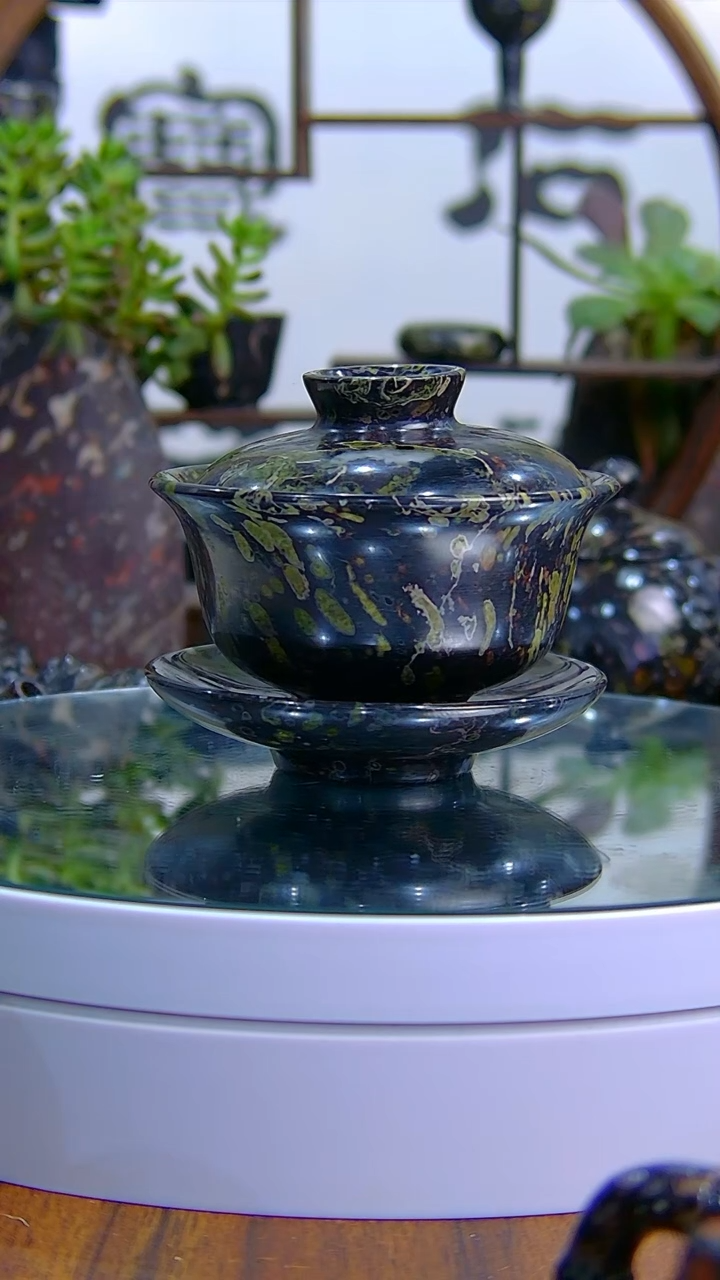 【闪购商品】奢上奢梅花玉茶具