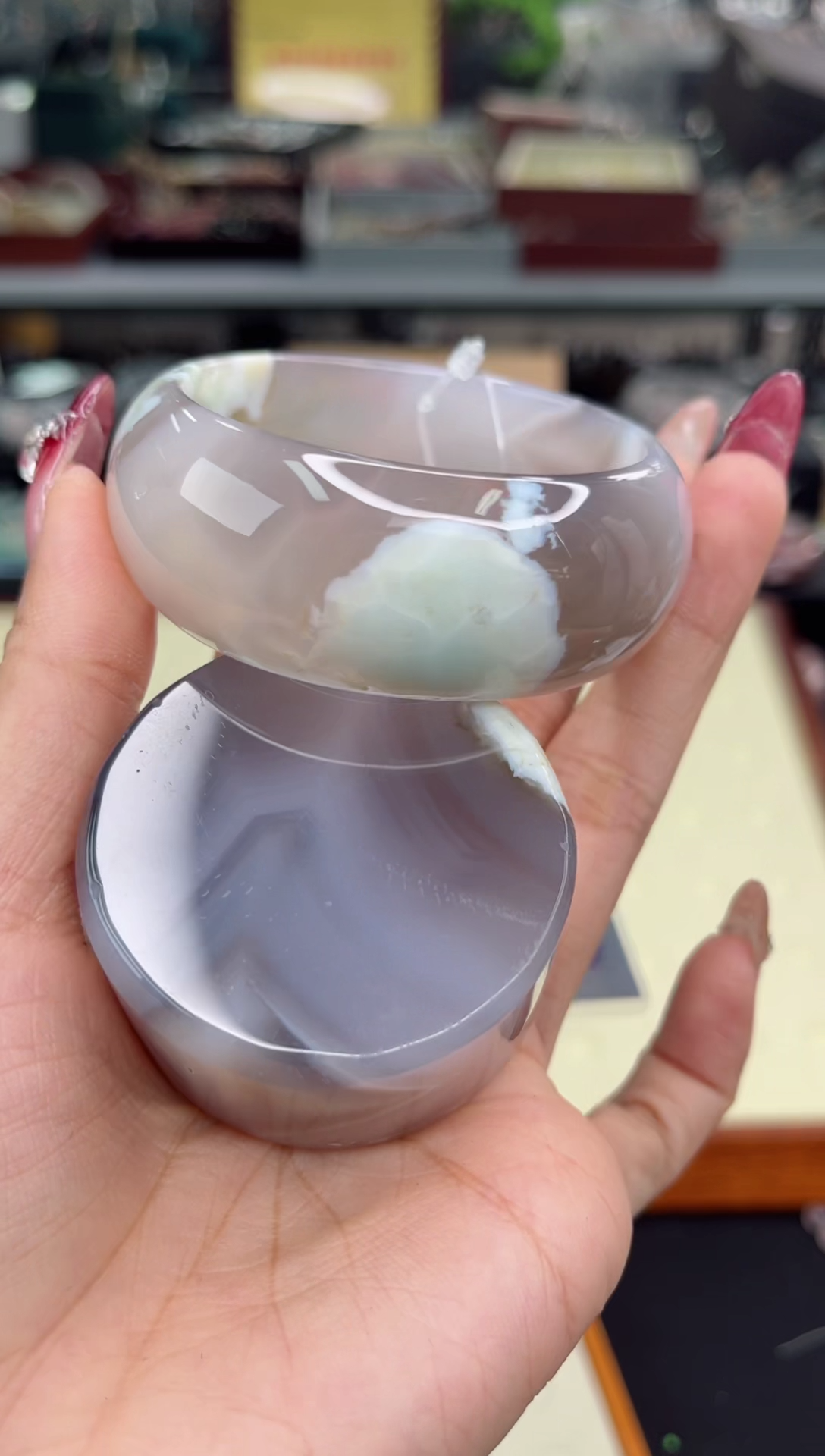 【闪购商品】石英质玉手镯未镶嵌53圈口（赠品镯心）3590101