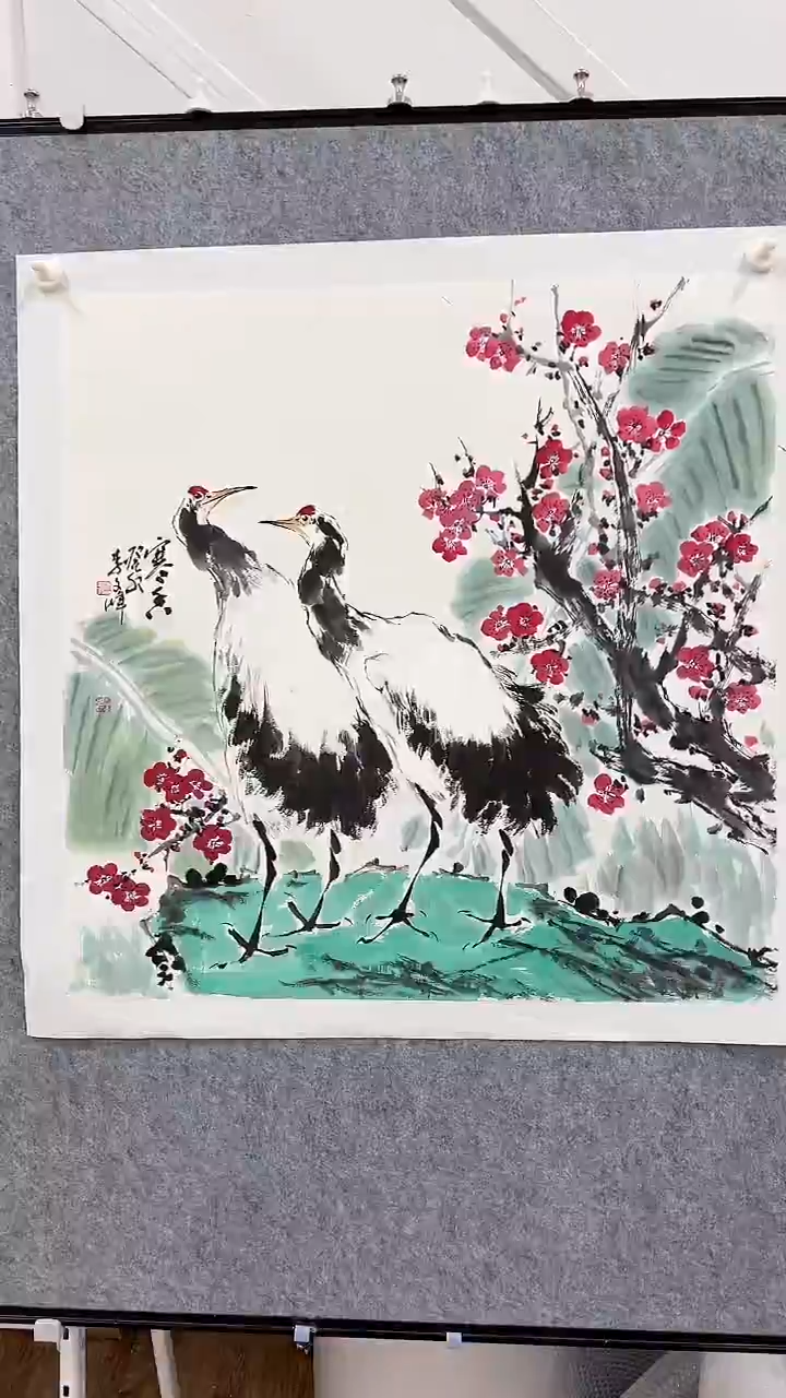 国画李文峰4平尺花鸟