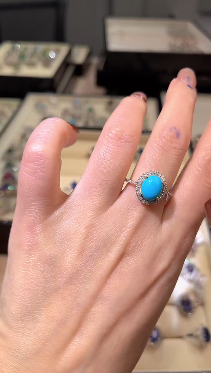 【闪购商品】定制绿松石未镶嵌戒指