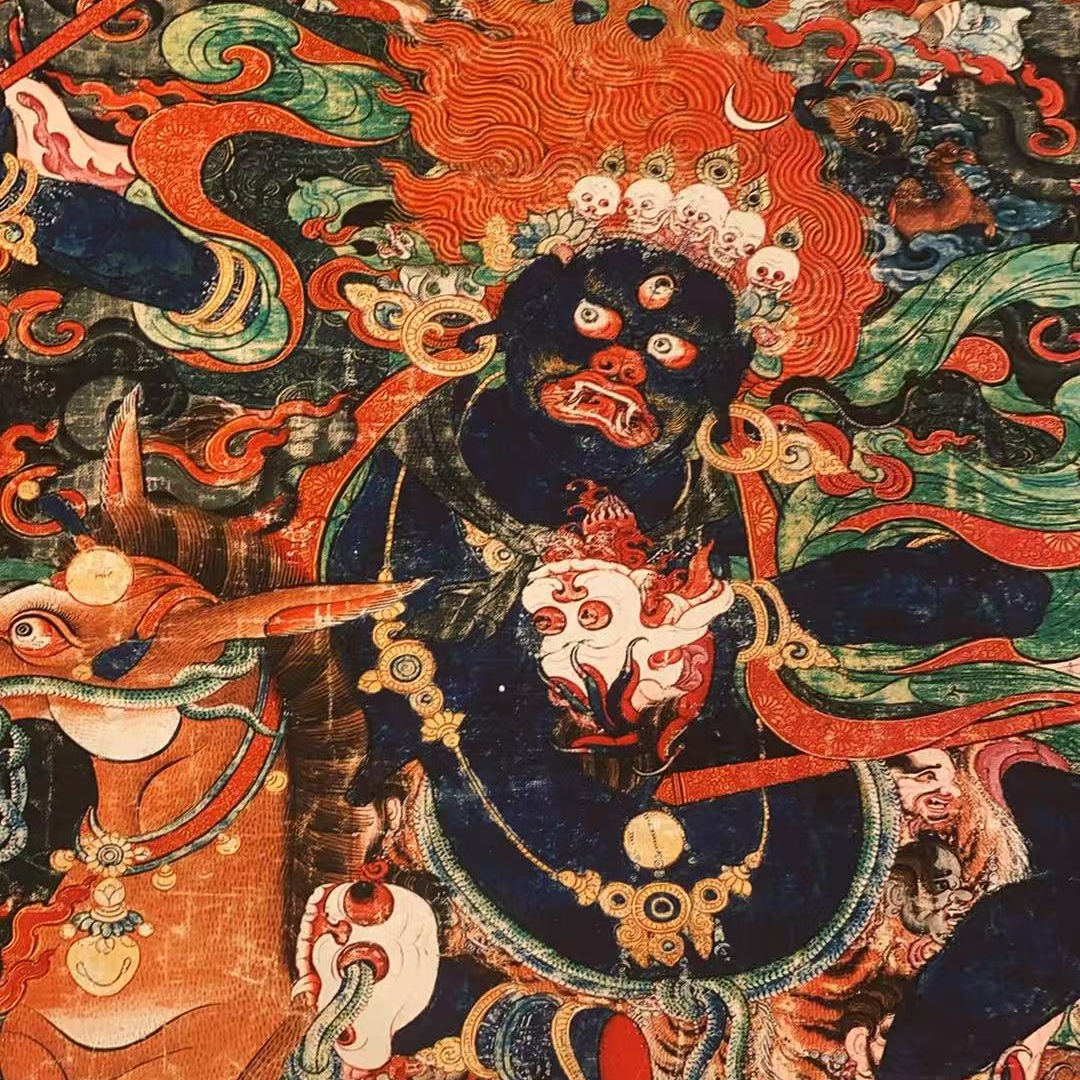 吉祥天母精品唐卡tk16302