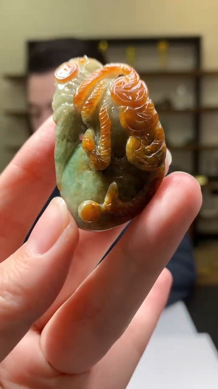 【闪购商品】定制翡翠未镶嵌8046yx-毛货挂件83