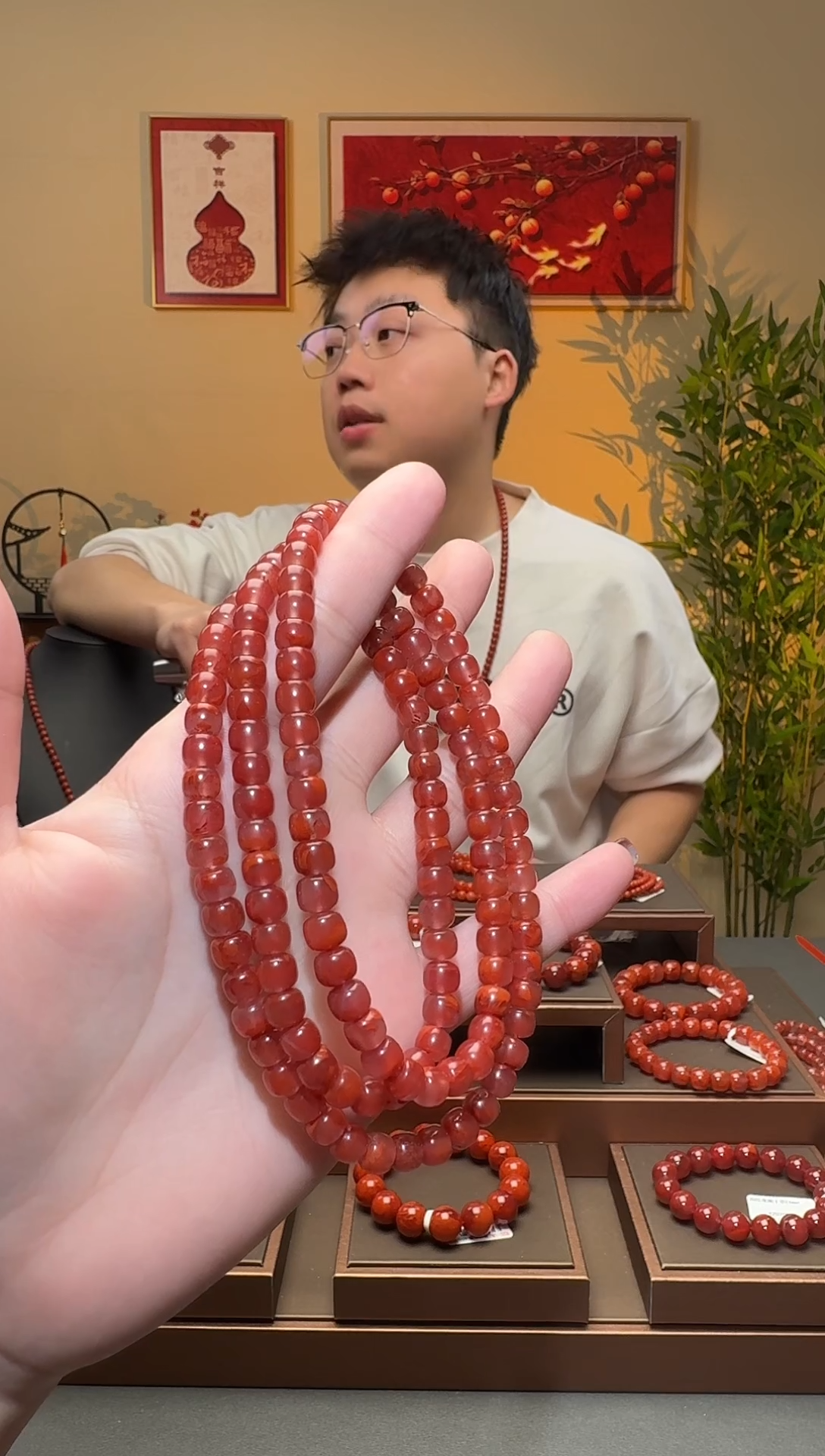 【闪购商品】南红玛瑙手链未镶嵌一条约6mm 多样性发货