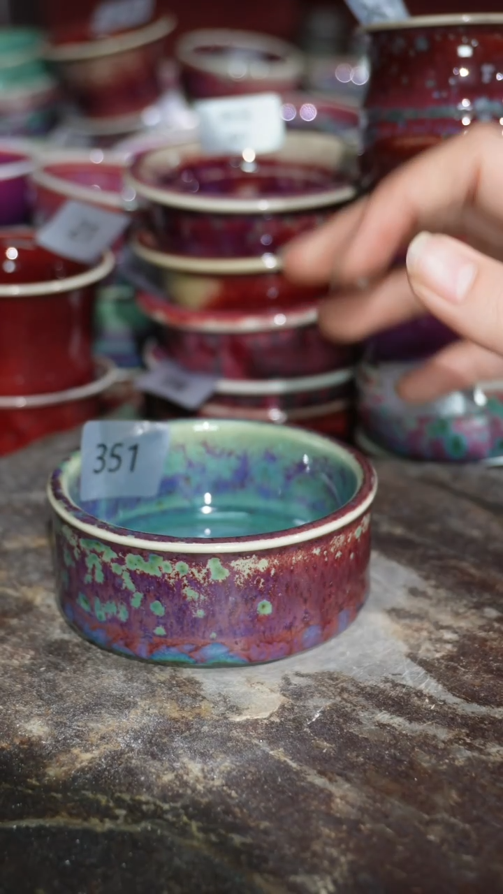 摆件陶精品窑变钧瓷茶器