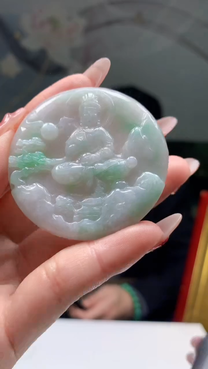 【闪购商品】定制翡翠未镶嵌1044ry-毛货挂件12