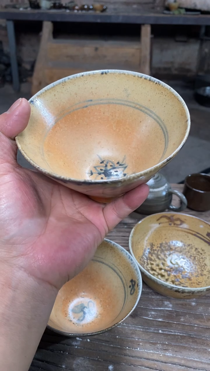 浪鬼柴烧-禅寂系列不**海小碗