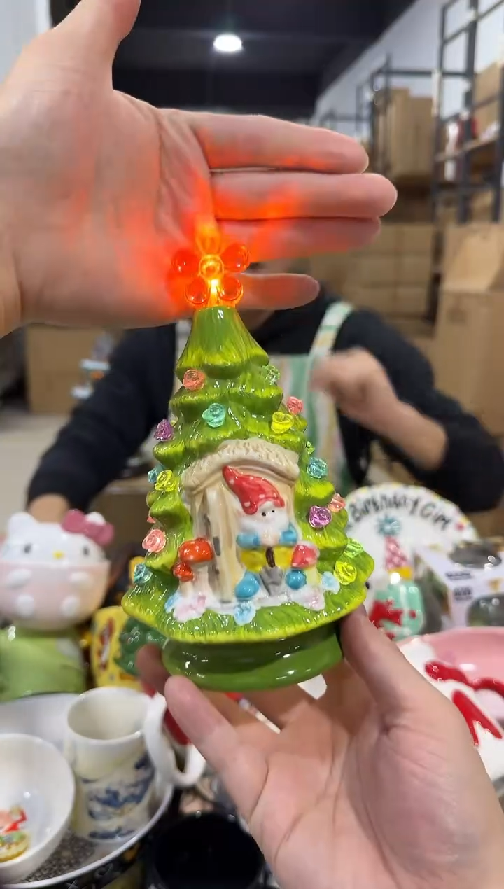 瓷片圣诞树小摆件aaaaa