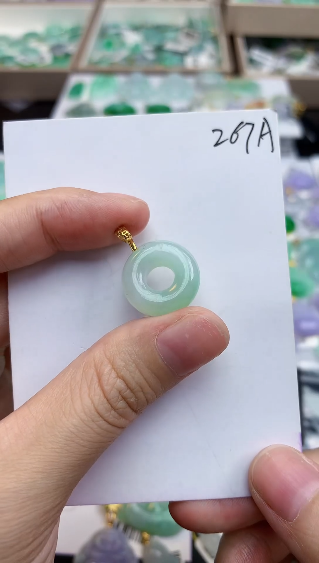 颈饰未镶嵌翡翠天然缅甸A货翡翠
