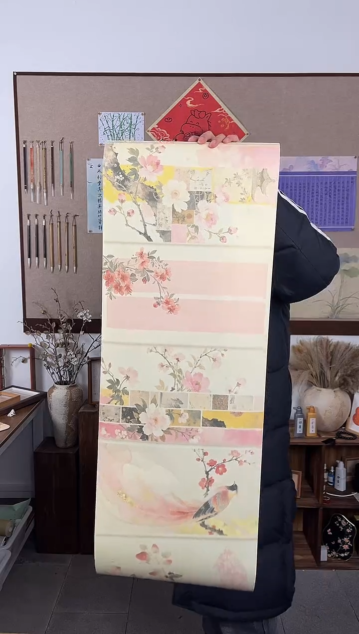 闲鹤斋小美女珠光长卷