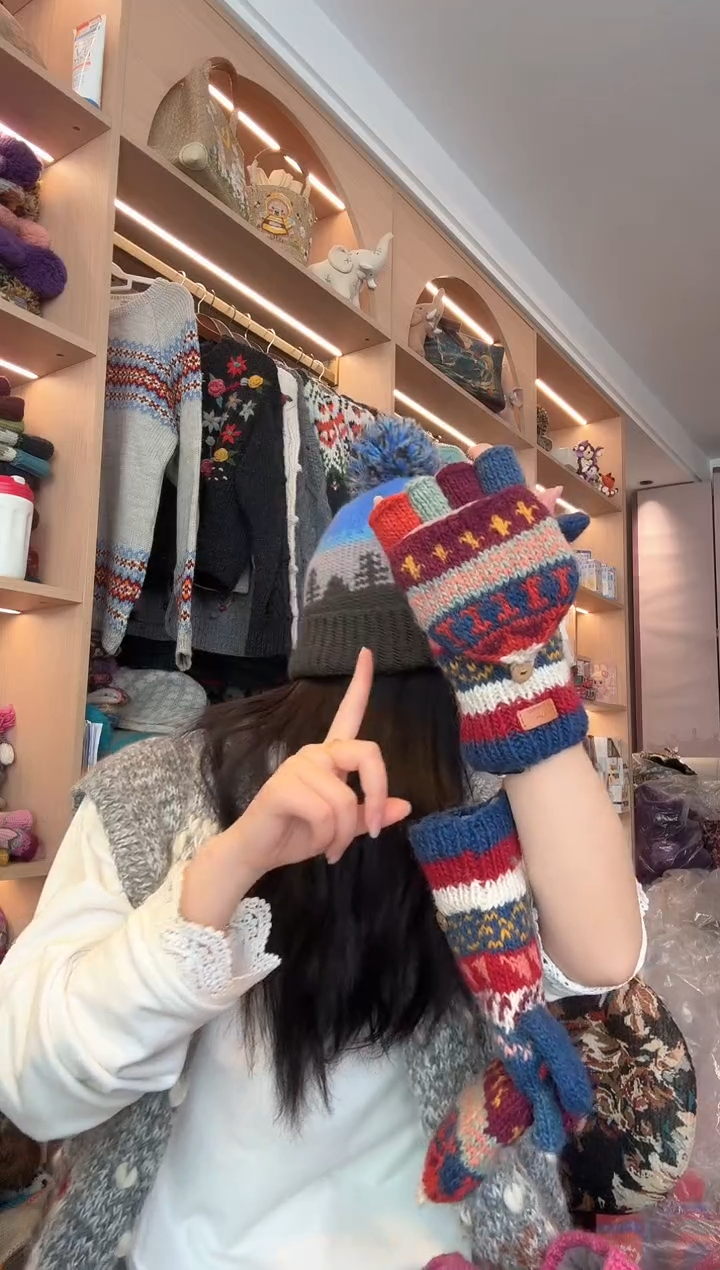 羊毛小*几手套763