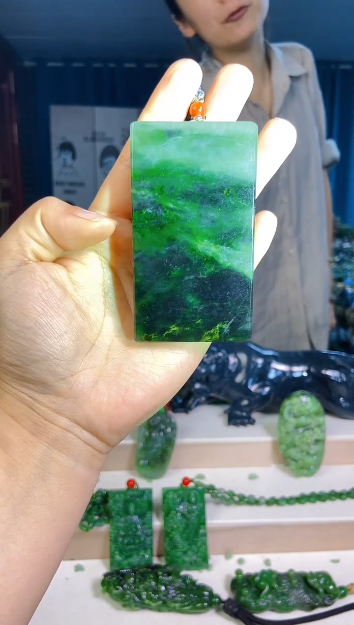 和田玉未镶嵌挂件1