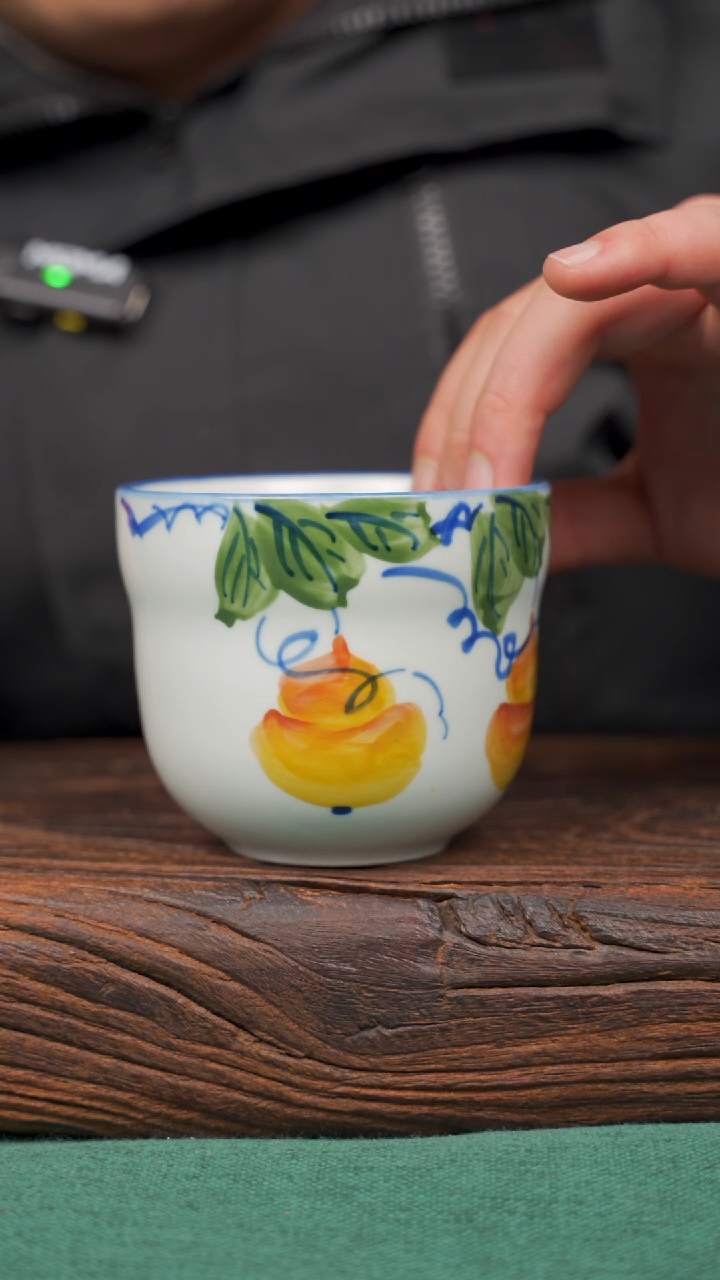 【闪购商品】瓷片97景德镇杯釉下手工手绘瓷器